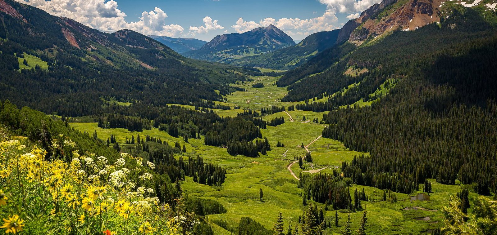 East River valley below Crested Butte Mountain, Colorado
